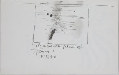 Pierre-Yves TREMOIS : L'arbre en noir, Dessin original signé