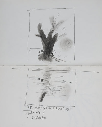 Pierre-Yves TREMOIS : L'arbre en noir, Dessin original signé