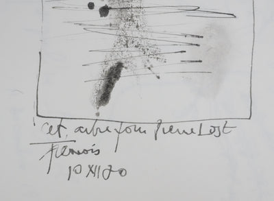 Pierre-Yves TREMOIS : L'arbre en noir, Dessin original signé