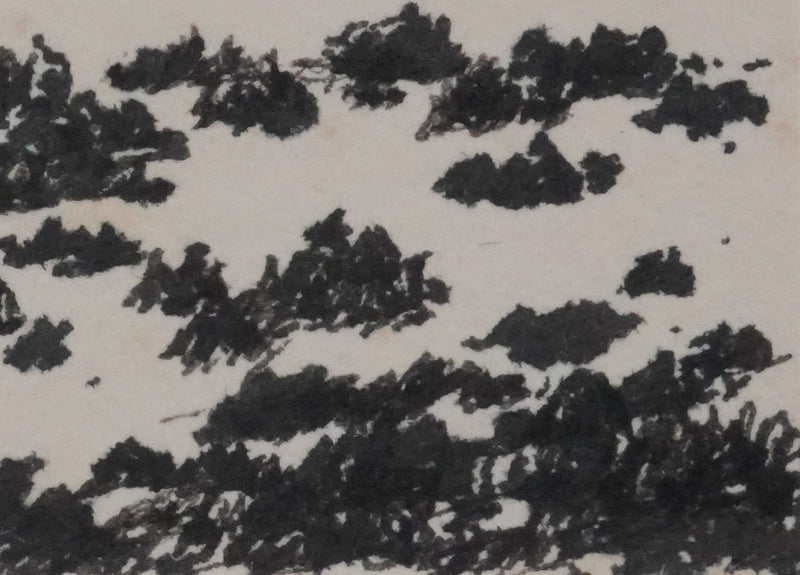 Victorien GALIERE : Paysage rocheux, Dessin original signé