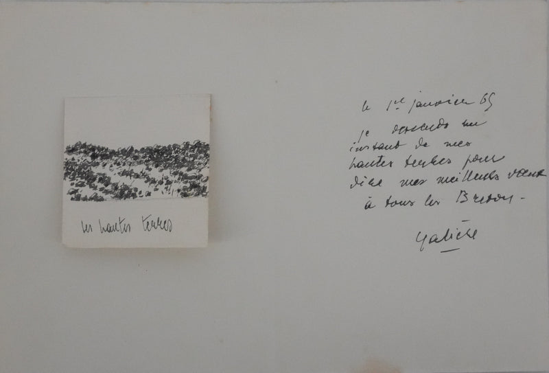 Victorien GALIERE : Les hautes terres, Dessin original signé