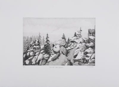 Camille COMBE : La vie des pierres, Gravure originale signée