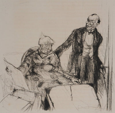 Armand COUSSENS : Lecture matinale, Gravure originale