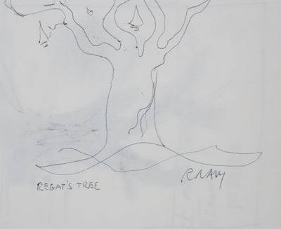 Pierre-Yves TREMOIS : L'arbre en noir, Dessin original signé