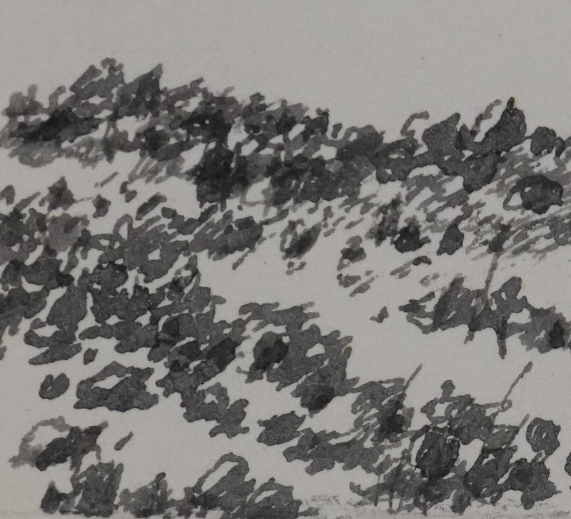 Victorien GALIERE : Les hautes terres, Dessin original signé