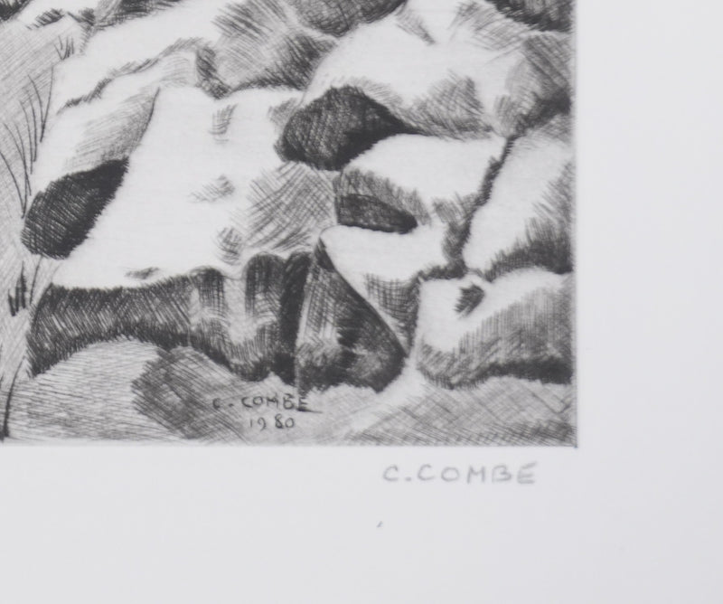 Camille COMBE : La vie des pierres, Gravure originale signée