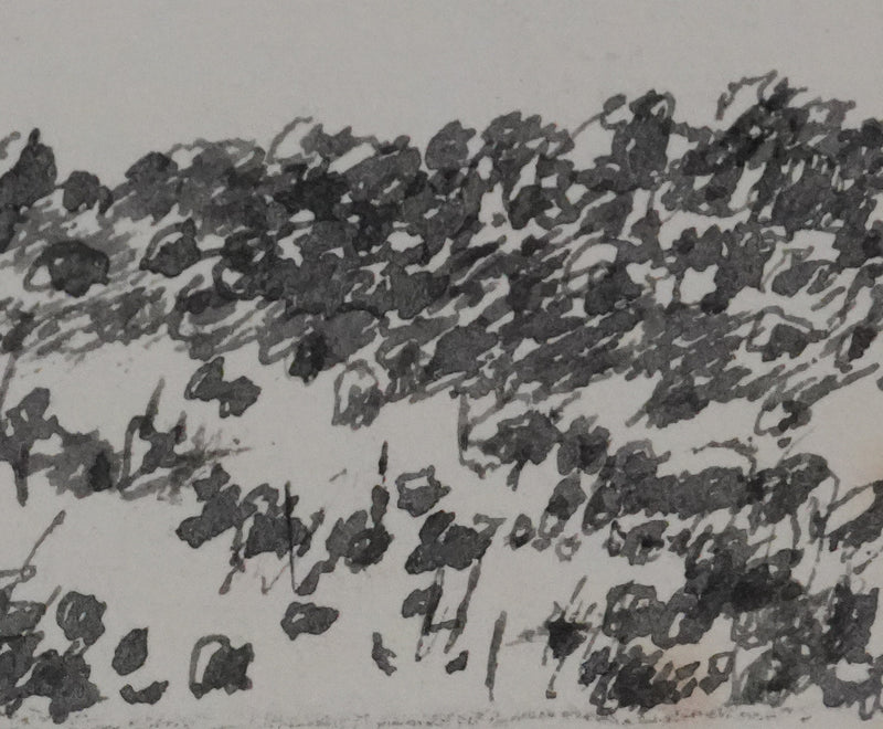 Victorien GALIERE : Les hautes terres, Dessin original signé