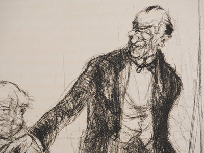 Armand COUSSENS : Lecture matinale, Gravure originale