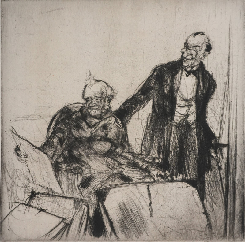 Armand COUSSENS : Lecture matinale, Gravure originale