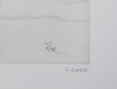 Camille COMBE : Matin de givre, Gravure originale signée