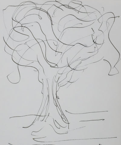 René CLAIR : Les branches emmêlées, Autographe et dessin original signé