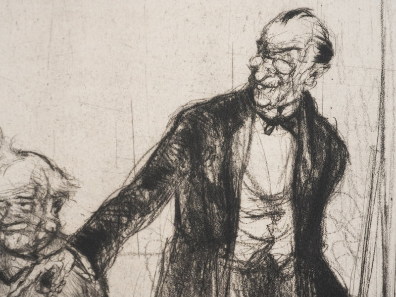 Armand COUSSENS : Lecture matinale, Gravure originale