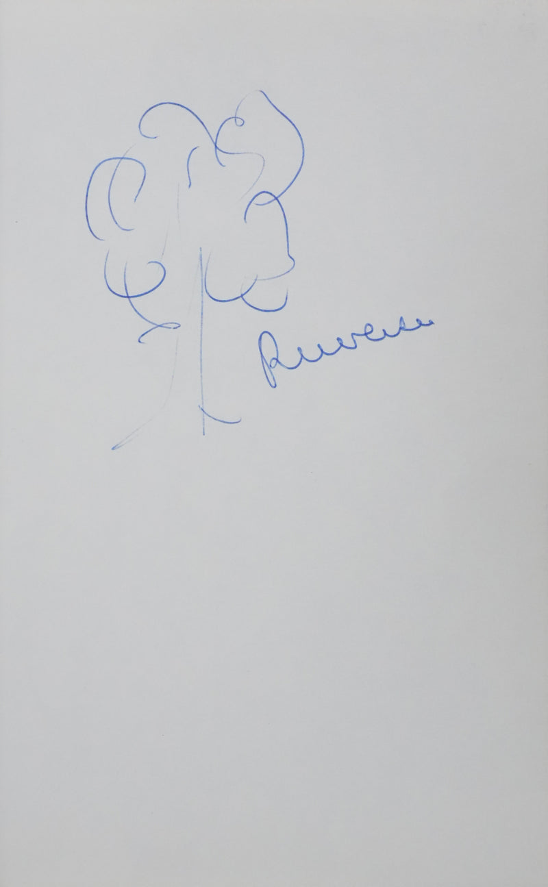René FLORIOT : Les feuilles dansantes, Autographe et dessin original signé