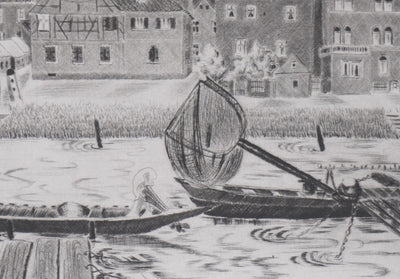Camille COMBE : Bamberg, Gravure originale signée