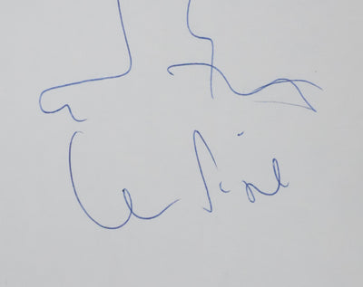 Jean PIAT : Les branches sinueuses, Autographe et dessin original signé