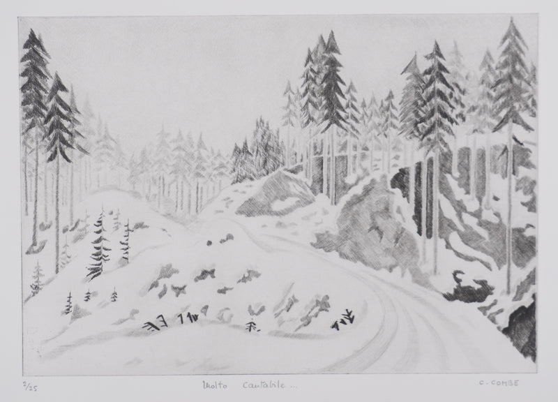 Camille COMBE : Molto Cantabile, Gravure originale signée