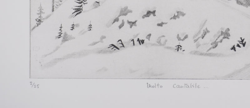 Camille COMBE : Molto Cantabile, Gravure originale signée