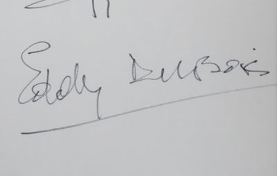 Eddy DUBOIS : Silhouette alpine, Autographe et dessin original signé