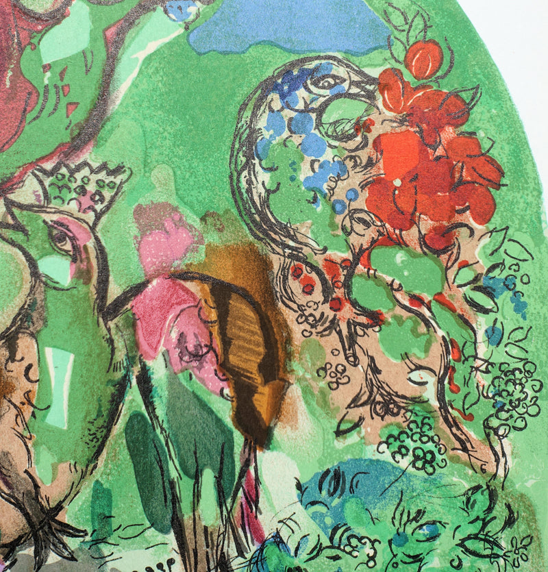 Marc CHAGALL : Asser, Le chandelier et les oiseaux du Paradis, Lithographie originale (photo de détail 5) - Crédit photo : Galerie Art.Paris