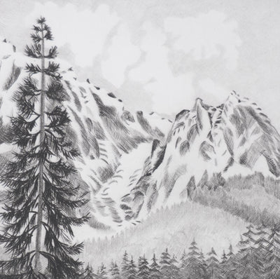 Camille COMBE : Le petit lac, Gravure originale signée