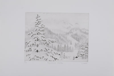 Camille COMBE : Symphonie alpestre, Gravure originale signée