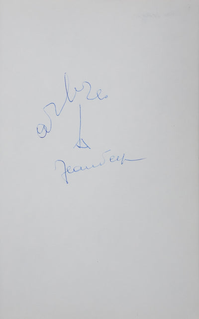 Jean SERGE : L'arbre signature, Autographe et dessin original signé