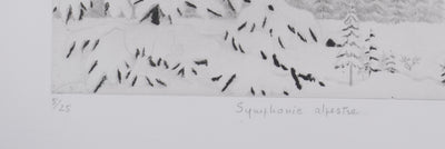 Camille COMBE : Symphonie alpestre, Gravure originale signée