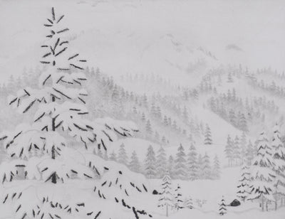 Camille COMBE : Symphonie alpestre, Gravure originale signée