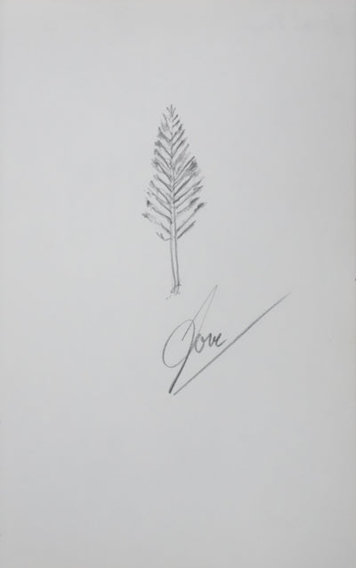 Joseph FORET : L'arbre planté, Autographe et dessin original signé
