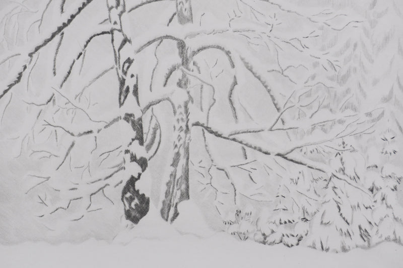 Camille COMBE : Les deux arbres, Gravure originale signée