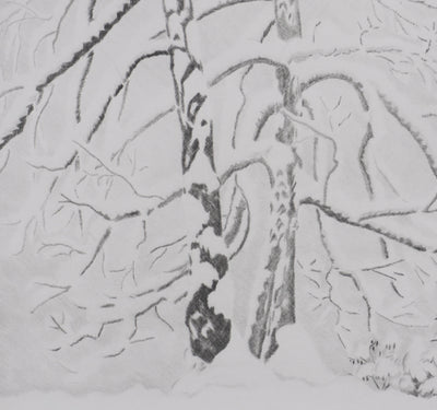 Camille COMBE : Les deux arbres, Gravure originale signée