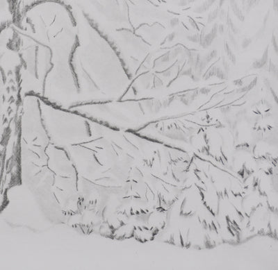 Camille COMBE : Les deux arbres, Gravure originale signée