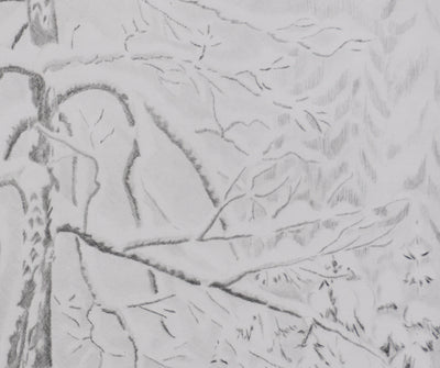 Camille COMBE : Les deux arbres, Gravure originale signée