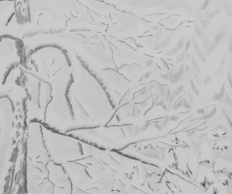 Camille COMBE : Les deux arbres, Gravure originale signée