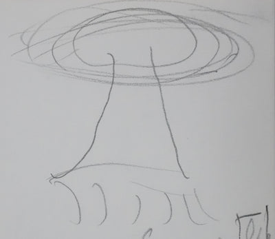 Alice SAPRICHT : Arbre rond, Autographe et dessin original signé