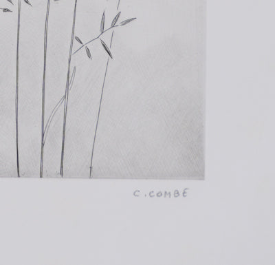 Camille COMBE : Contre ciel, Gravure originale signée