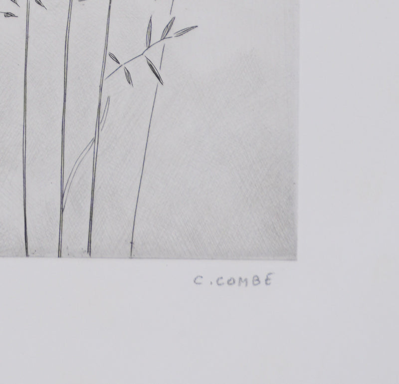 Camille COMBE : Contre ciel, Gravure originale signée