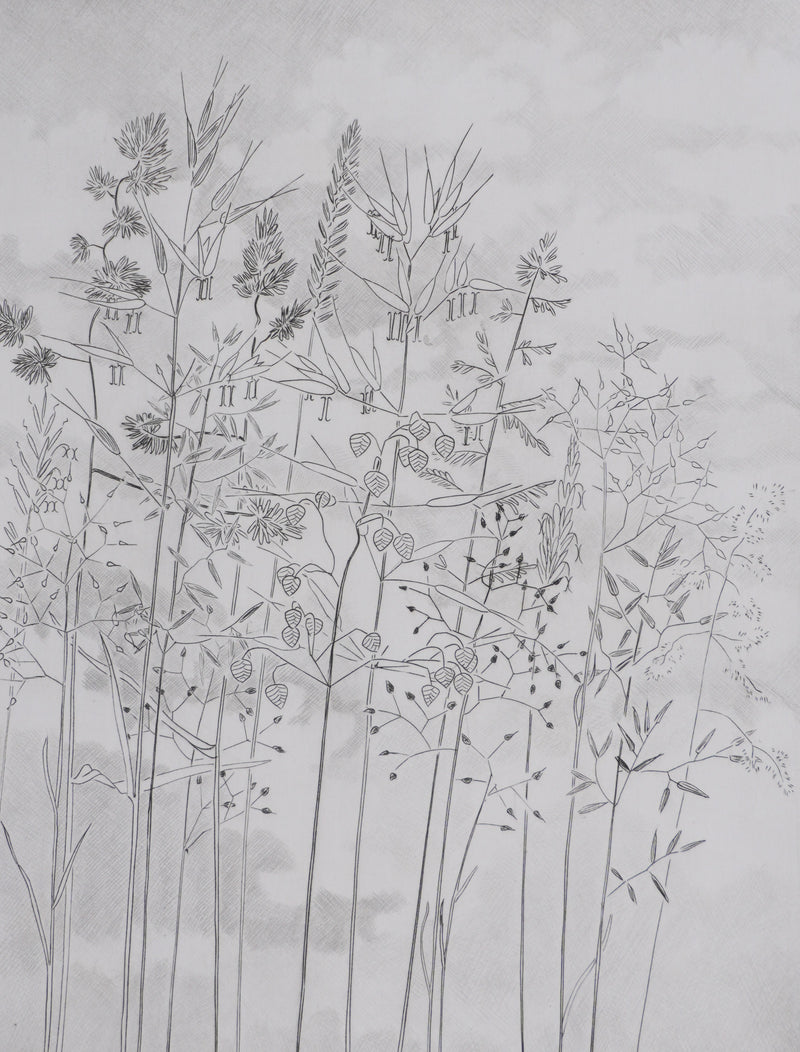 Camille COMBE : Contre ciel, Gravure originale signée