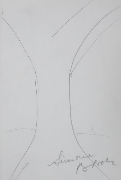 Simone BLOCH : L'arbre de près, Autographe et dessin original signé