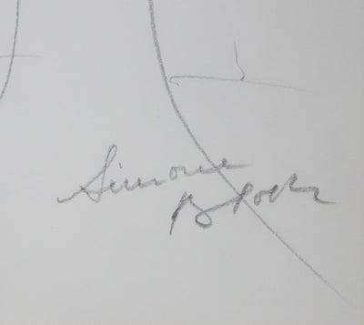 Simone BLOCH : L'arbre de près, Autographe et dessin original signé