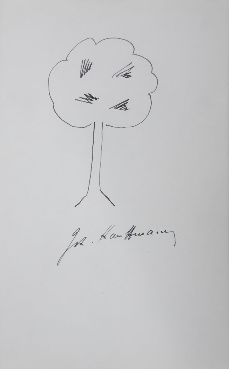 Jean-Roger KAUFFMANN : Le feuillage aux ombres, Autographe et dessin original signé