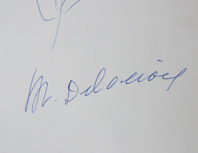 Eve DELACROIX : La branche dans le vent, Autographe et dessin original signé
