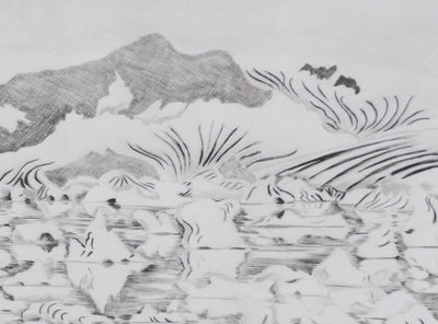 Camille COMBE : Glaces d'Islande, Gravure originale signée
