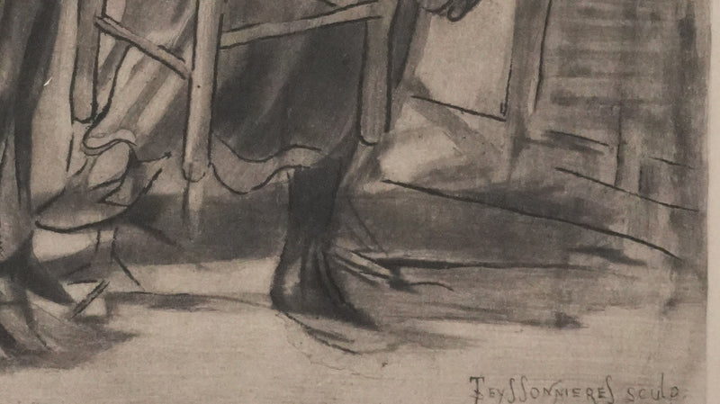 Honoré DAUMIER : Les saltimbanques, Gravure signée