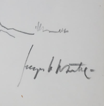 Jacques LE DANTEC : Les branches vers le ciel, Autographe et dessin original signé