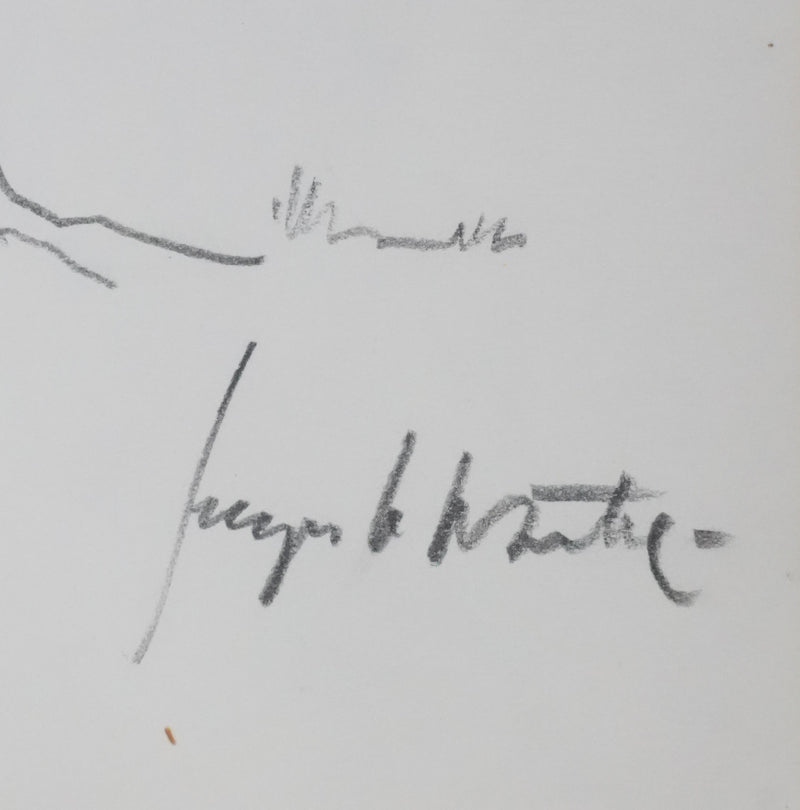 Jacques LE DANTEC : Les branches vers le ciel, Autographe et dessin original signé
