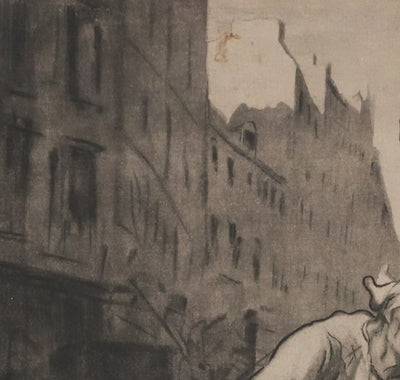 Honoré DAUMIER : Les saltimbanques, Gravure signée