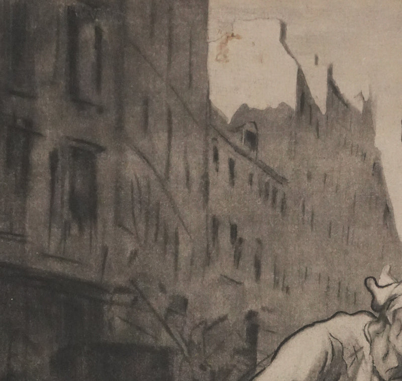 Honoré DAUMIER : Les saltimbanques, Gravure signée