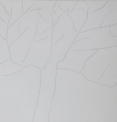 Lucien LANIER : Les pâquerettes sous l'arbre, Autographe et dessin original signé