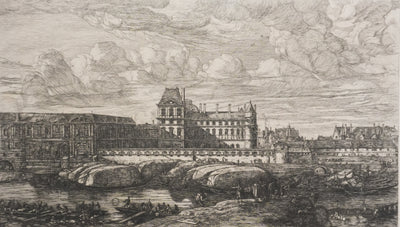 Reinier ZEEMAN : Vue sur le Louvre, Gravure